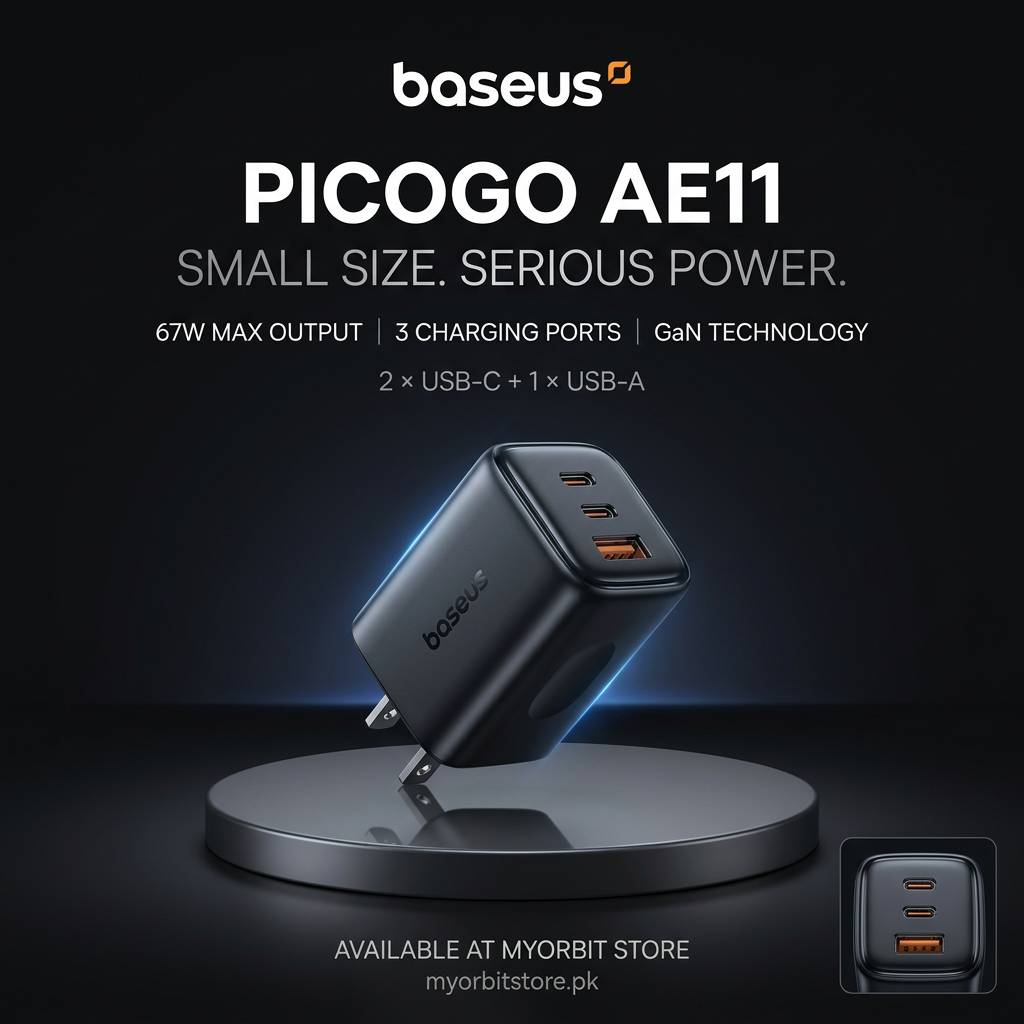 Baseus PicoGo AE11 67W GaN triple-port US plug charger – featured product image