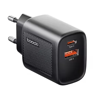 Toocki 30W GaN Dual-Port Fast Charger – PD 3.0 + QC 3.0 | EU Plug