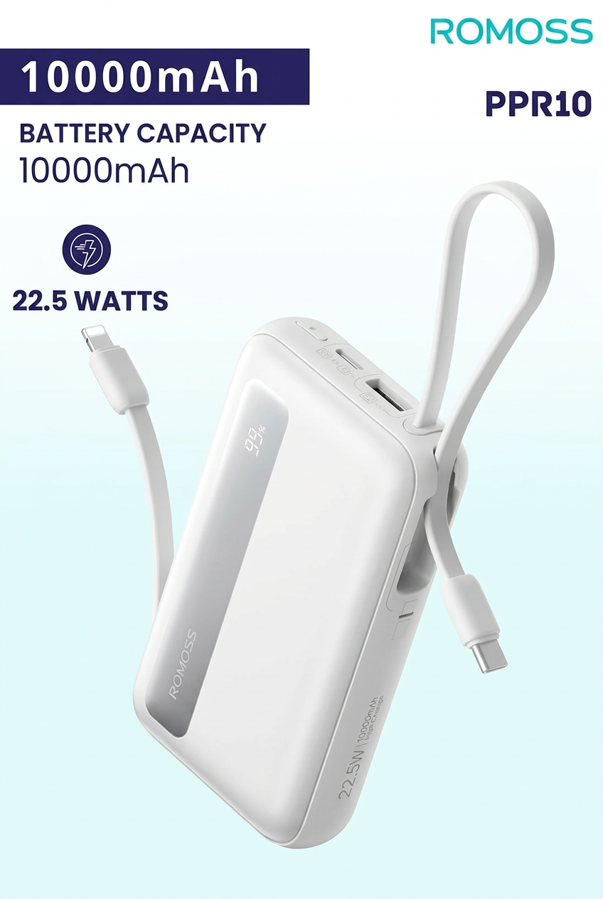 ROMOSS PPR10-152 10000mAh 22.5W Fast Charging Power Bank