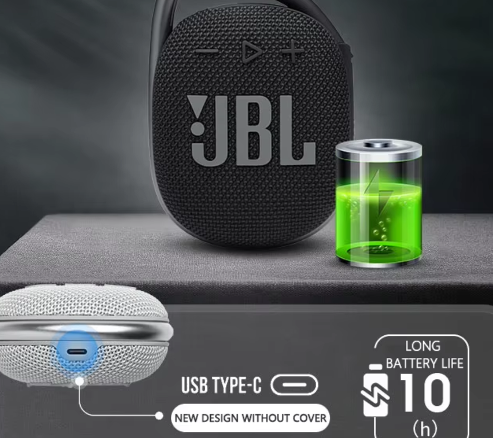 JBL Clip 4 Portable Bluetooth Speaker – Powerful JBL Pro Sound | IP67 Waterproof