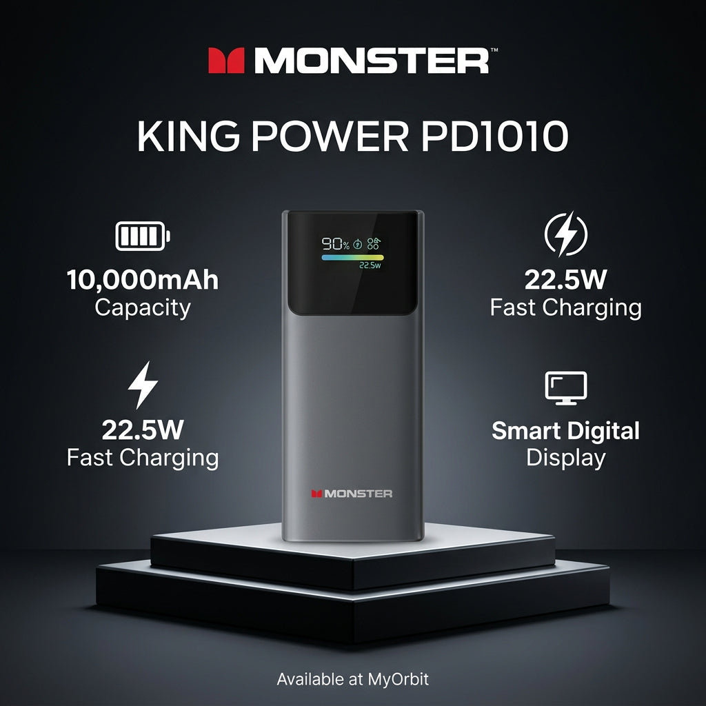 Monster King Power PD1010 10000mAh 22.5W supplier retail packaging