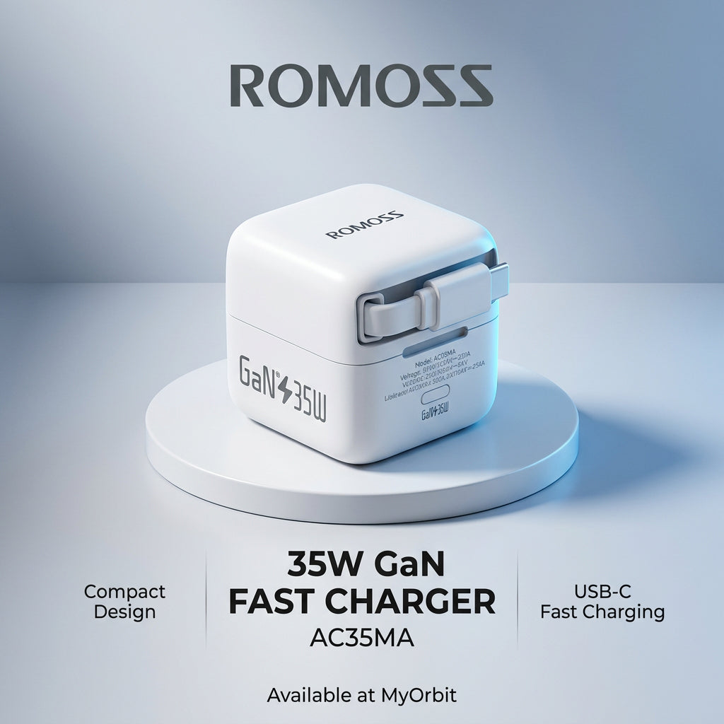 ROMOSS AC35MA 35W GaN adapter supplier packaging
